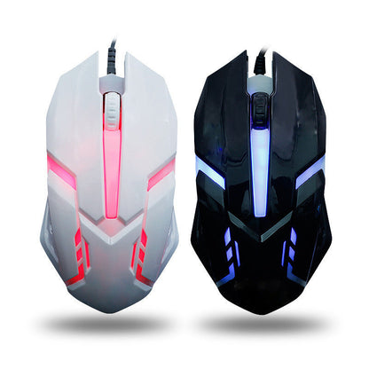 Souris filaire d'ordinateur E-sport Lumière respirante colorée Lumineuse USB Bureau Gaming