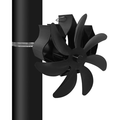 Thermal Power Magnet-free 7-blade Wall Hanging Fireplace Fan