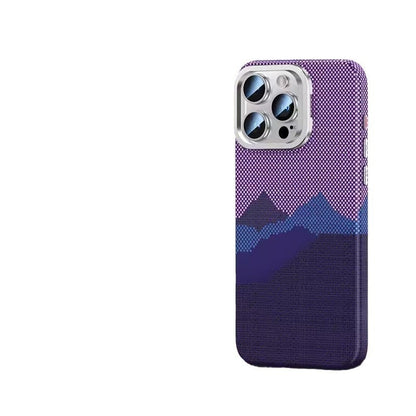 Carbon Fiber Kevlar Magnetic iPhone 15 & 16 Case – Frosted MagSafe-Compatible with Kickstand
