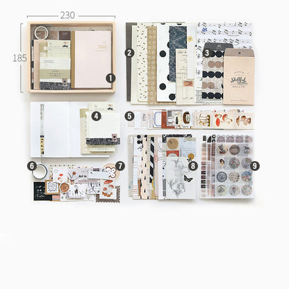 Hand Ledger Gift Box Cute Simple Set Notebook