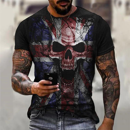 Nouveaux T-shirts d'été à manches courtes pour garçons avec impression 3D et motifs tendance