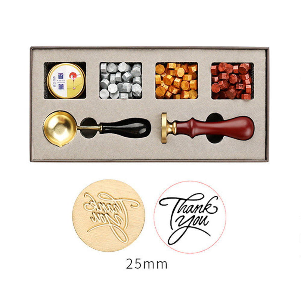 Ensemble complet de coffrets cadeaux avec tête de sceau en cire