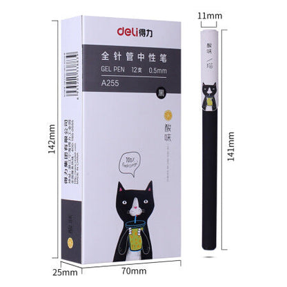 Black Gel Pen Full Needle Tube Water Pen Signature Pen Gel Pen