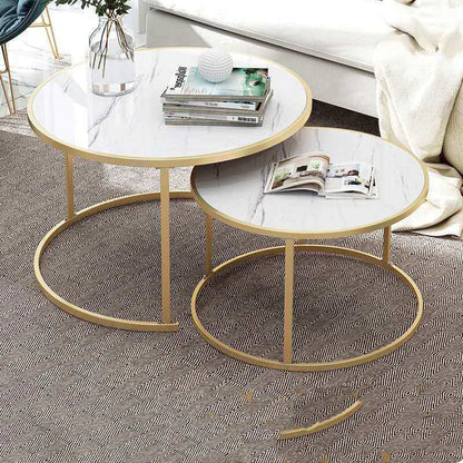 Table basse ronde combinée pour canapé de hall
