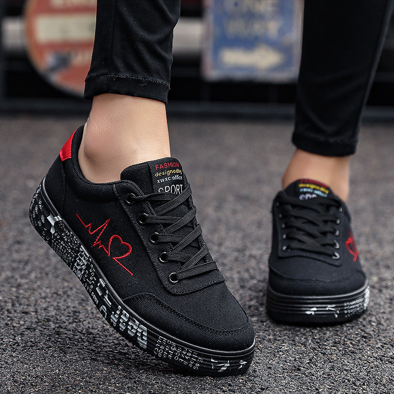 Love Print Canvas Shoes Decor