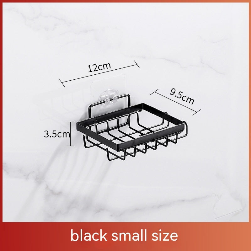 Punch-free Household Toilet Iron Toiletries Wall Storage Shelf