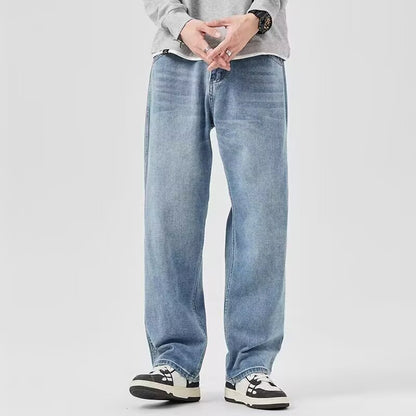 Vintage High-street Straight-leg Loose Wide-leg Jeans