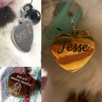 Colgante Personalizado Grabado con Etiqueta de Identificación para Perro y Gato
