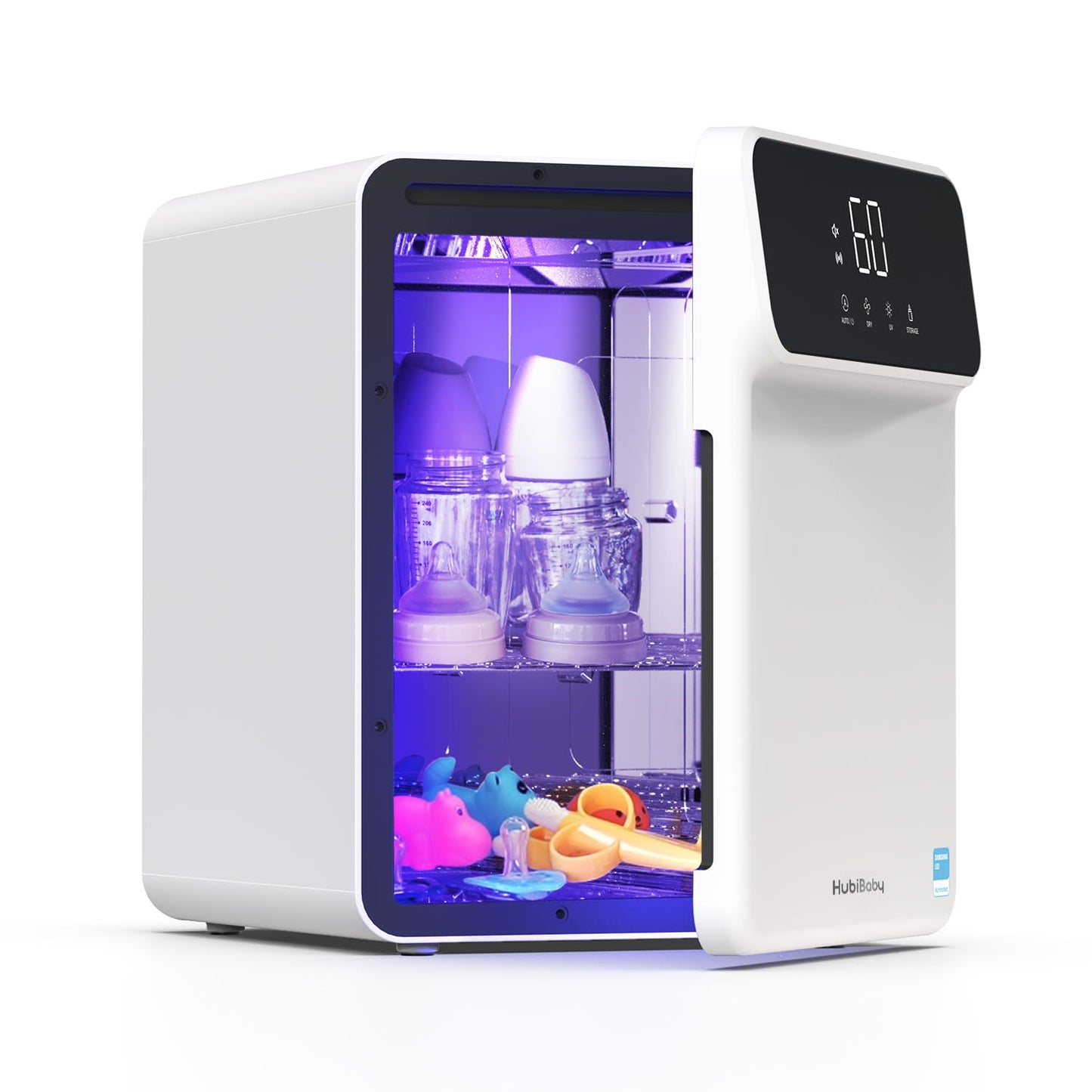 HubiBaby 4-in-1 UVC Baby Bottle Cleaner & Dryer – Smart Bluetooth APP Sterilizer for Bottles, Pacifiers & Baby Gear