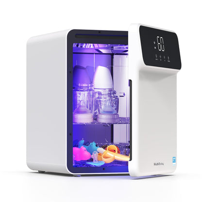 HubiBaby 4-in-1 UVC Baby Bottle Cleaner & Dryer – Smart Bluetooth APP Sterilizer for Bottles, Pacifiers & Baby Gear