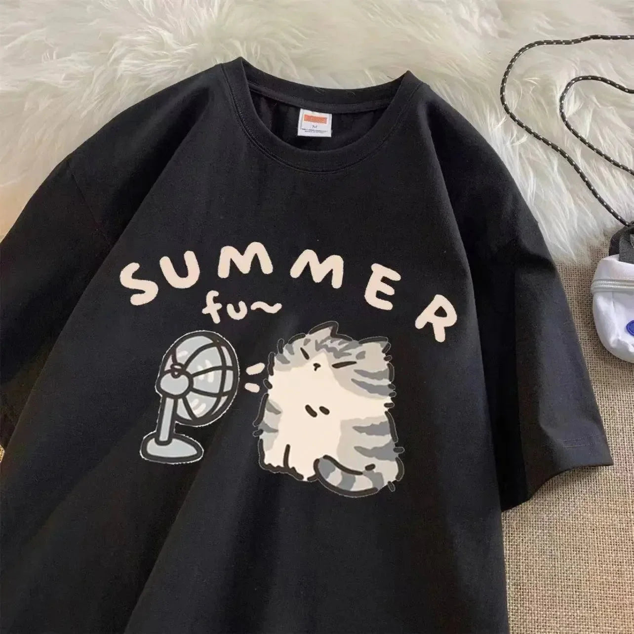 Fan Cat and Women Pure T-shirt