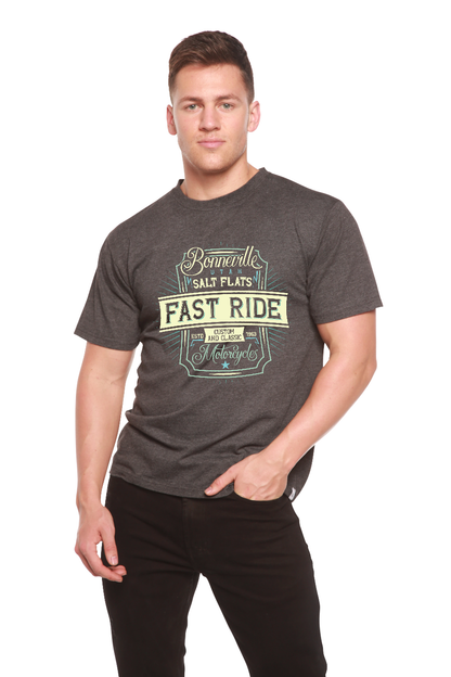 T-shirt graphique à manches courtes en viscose de bambou/coton biologique Fast Ride pour homme