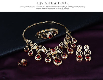 Set Jewelry Gems Necklace