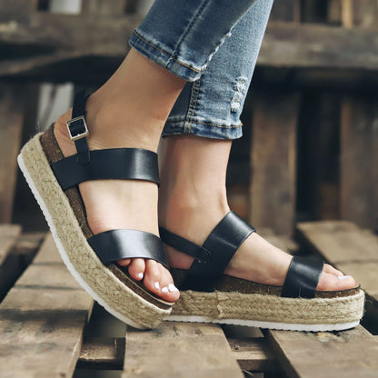 Platform Sandals Women Summer Mid-heel Platform Heel Fashion Women's Shoes