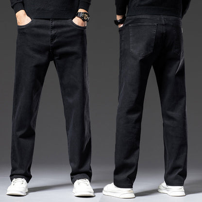 High Elastic Men's Straight Loose Spring And Autumn Jeans