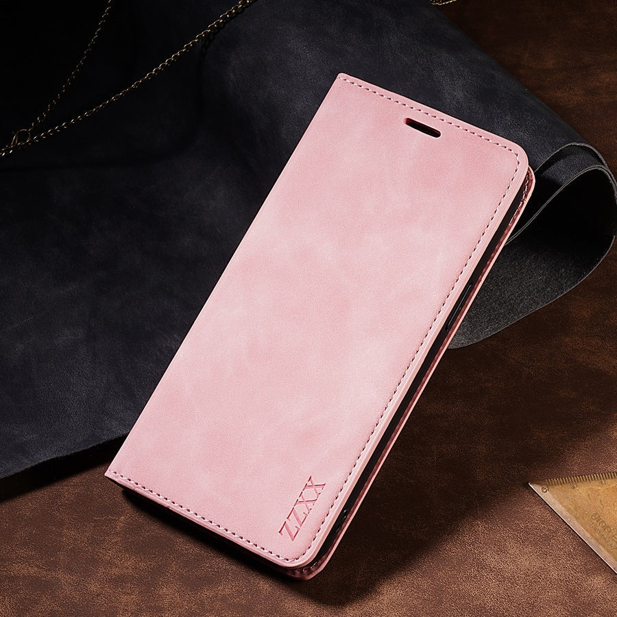 Funda Protectora de Cuero para Teléfono Móvil con Ranuras para Tarjetas