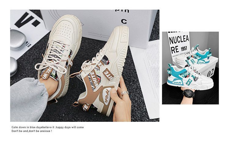 Chaussures décontractées de sport à semelle épaisse polyvalentes