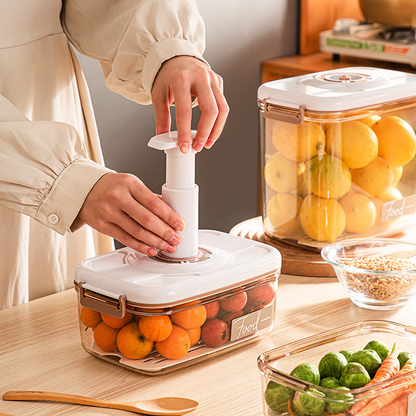 Caja de vacío para alimentos – Contenedor hermético transparente para almacenar alimentos frescos y organizar la cocina