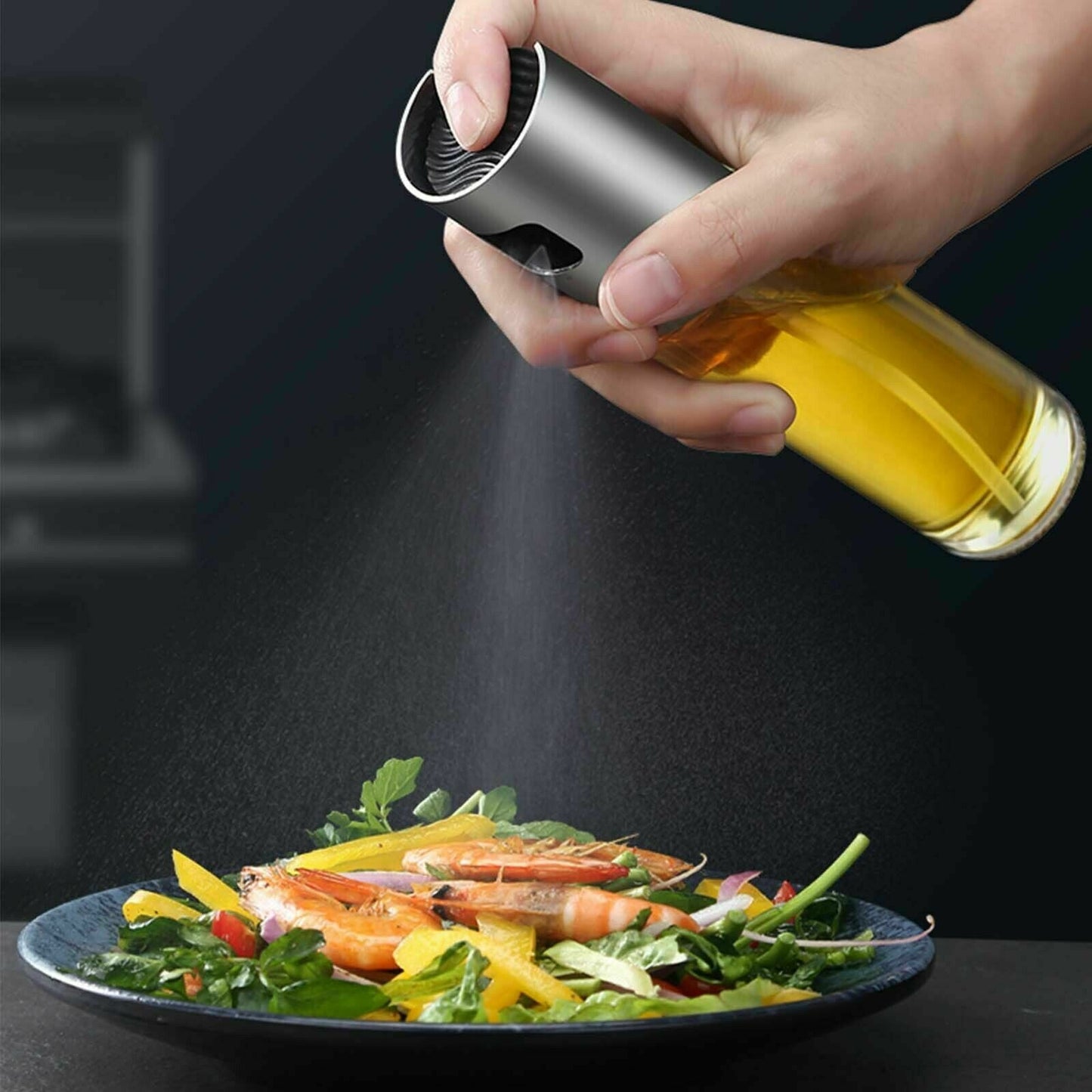 2 flacons pulvérisateurs d'huile en acier inoxydable, ustensile de cuisine, vaporisateur de précision, Royaume-Uni