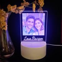 Veilleuse LED photo personnalisée – Lampe de table personnalisée, cadeau pour petite amie ou femmes