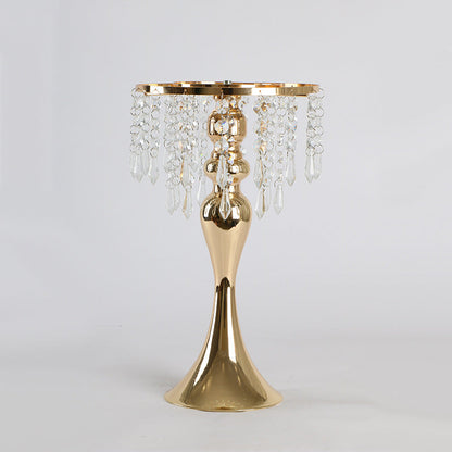 Crystal Candle Holder Handicraft Table Flower Decoration Photo Zone Sign-in Table Decoration
