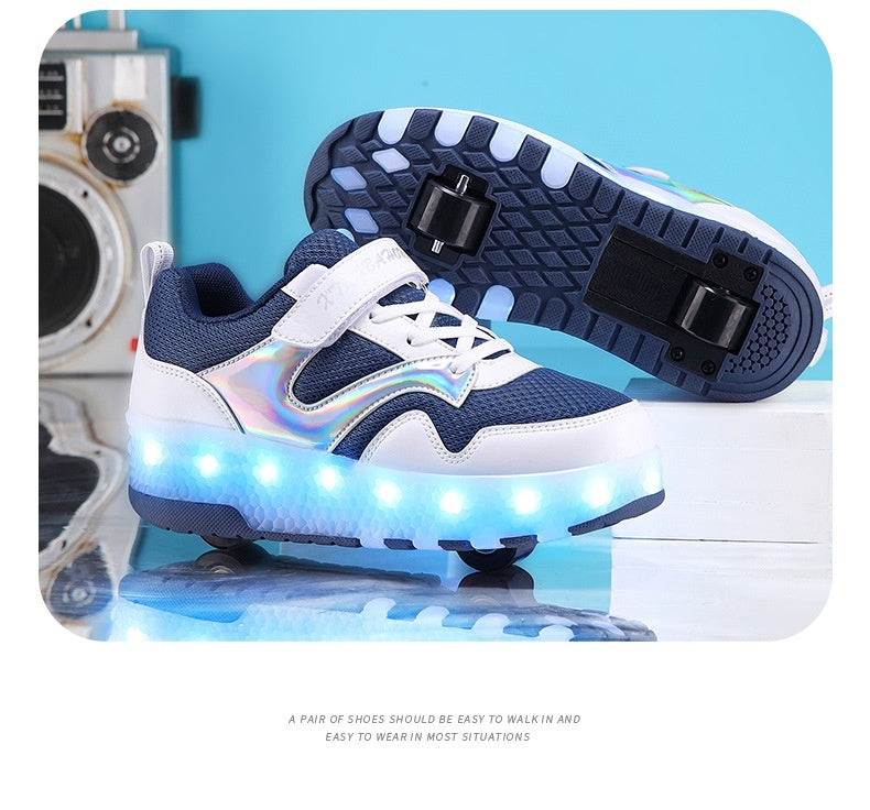 Chaussures de Skate à roulettes (deux roues) pour garçons et filles Heelys en maille