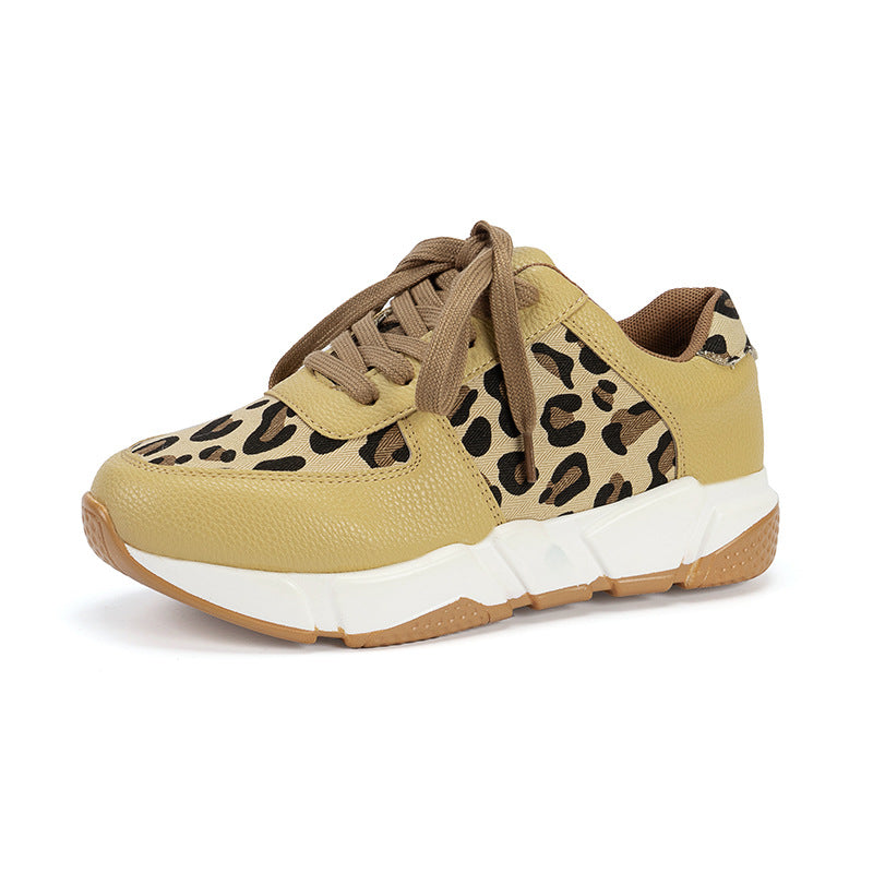 Leopard Sneakers Women White Shoes