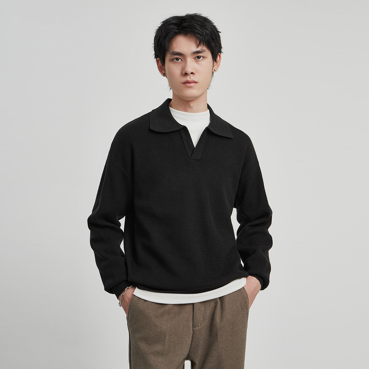 V-Neck Knit Sweater