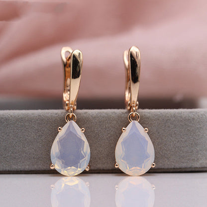 Ladies Long Earrings Fashion Party Jewelry Natural Zircon