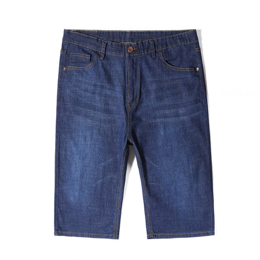 Pantalones cortos de mezclilla talla grande para hombre, de verano, casuales, holgados, para tallas grandes