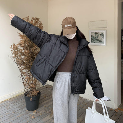 Manteau court en pain d'épices d'hiver pour femme