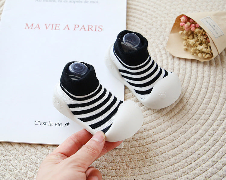 Chaussons Chaussettes, Chaussures Antidérapantes Bébé, Semelle Souple, Couvre-Chaussures d'Intérieur, Pieds