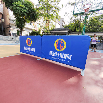 Clôture d'enceinte à chevalet double pour entraînement rapide de basket-ball en exposition avec publicité par déflecteur