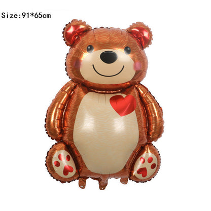 Big Bear Foil Balloon Large Size Love Heart Wedding