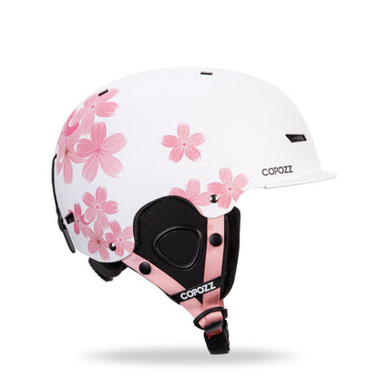 Casque de ski intégré avec lunettes de protection simples et doubles pour adultes