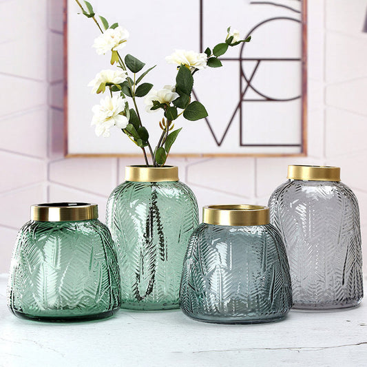 Vase en verre teinté créatif pour la mode et la maison