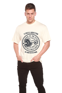 T-shirt graphique à manches courtes en bambou/viscose et coton biologique pour homme Fitness Addiction