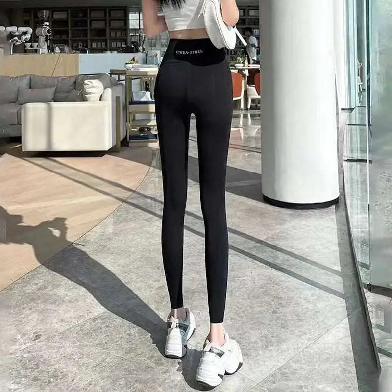 Fleece Thickened Winter Shark Pants High Waist Leggings