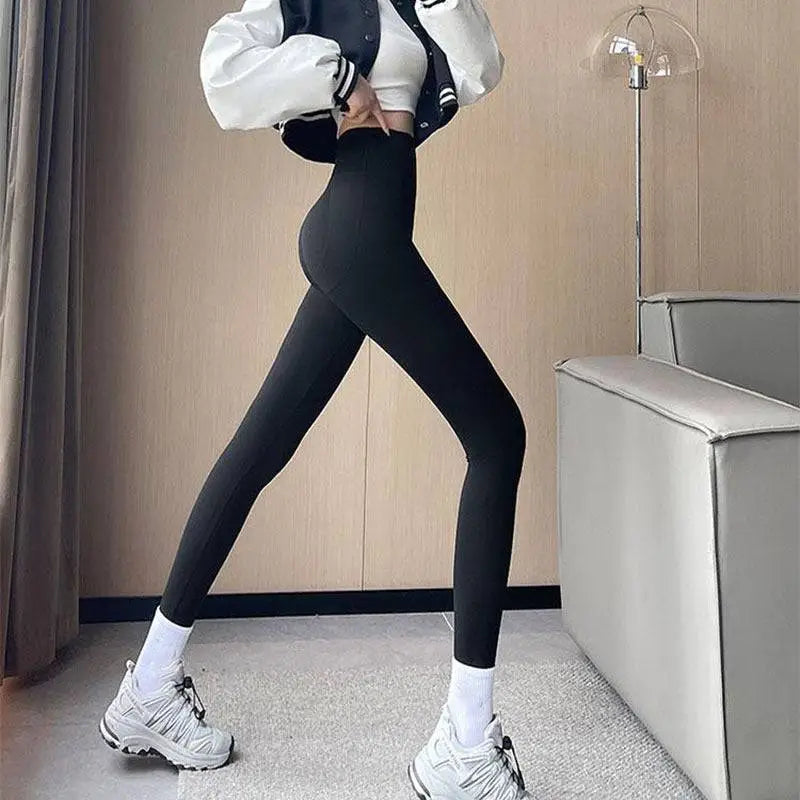 Fleece Thickened Winter Shark Pants High Waist Leggings