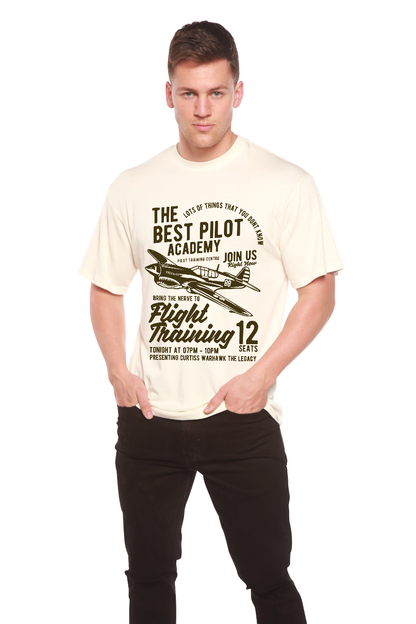 T-shirt à manches courtes en viscose de bambou/coton biologique Flight Training pour homme