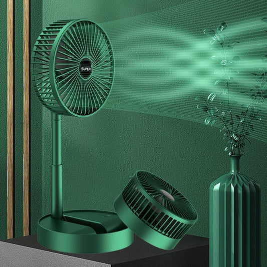 Ventilador Portátil Plegable Recargable por USB de 4 Velocidades con Rotación de 180°