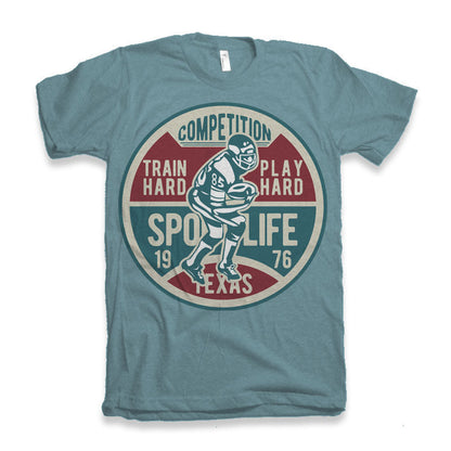 T-shirt graphique à manches courtes en bambou-viscose/coton biologique pour homme - Compétition de football