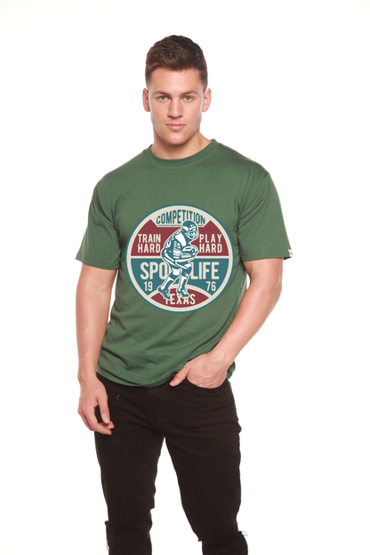 T-shirt graphique à manches courtes en bambou-viscose/coton biologique pour homme - Compétition de football