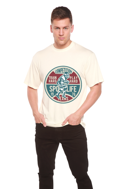 T-shirt graphique à manches courtes en bambou-viscose/coton biologique pour homme - Compétition de football