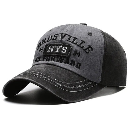 Washed Embroidered Baseball Cap | Unisex Casual Cotton Outdoor Hat
