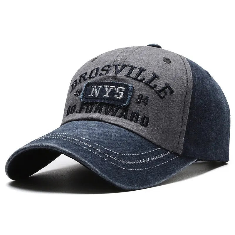 Washed Embroidered Baseball Cap | Unisex Casual Cotton Outdoor Hat