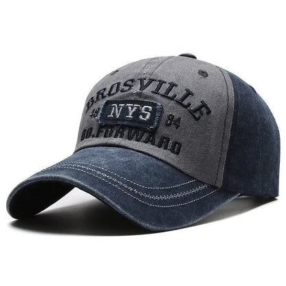 Washed Embroidered Baseball Cap | Unisex Casual Cotton Outdoor Hat