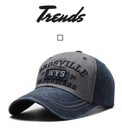 Washed Embroidered Baseball Cap | Unisex Casual Cotton Outdoor Hat