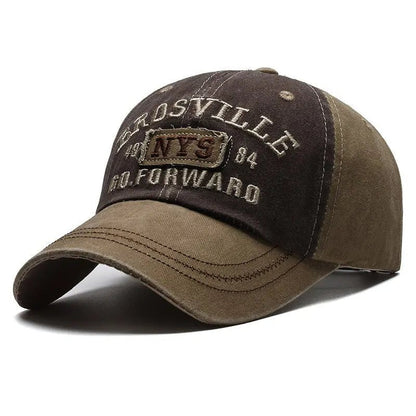 Washed Embroidered Baseball Cap | Unisex Casual Cotton Outdoor Hat