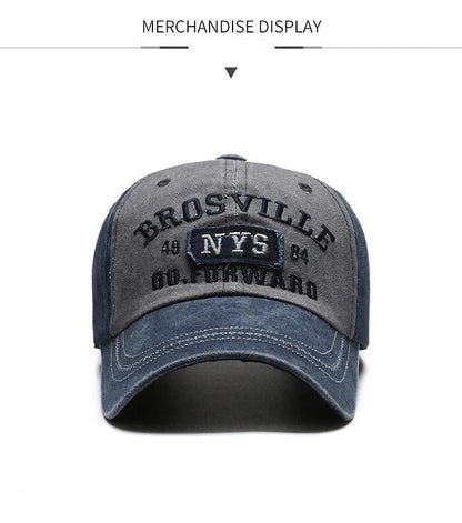 Washed Embroidered Baseball Cap | Unisex Casual Cotton Outdoor Hat